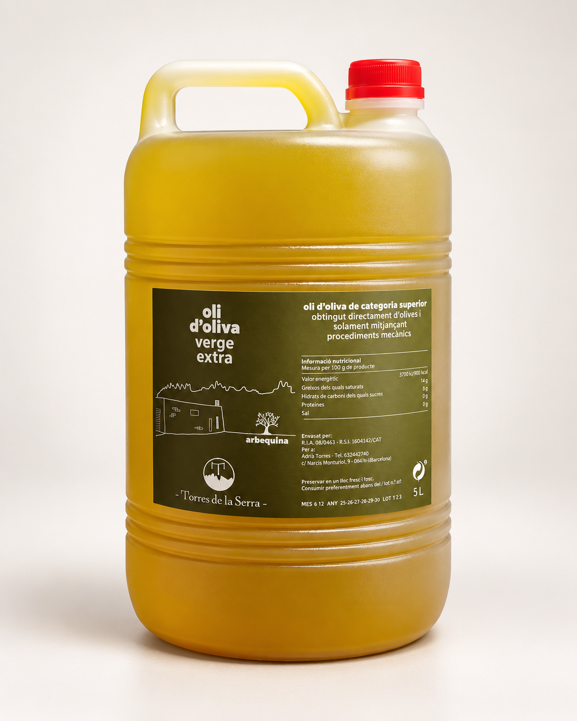 Garrafa AOVE Arbequina 5 L